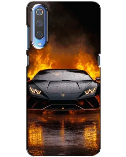 Чохол для Xiaomi Mi 9 з картинкою «Lamborghini у вогні»