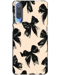 Чохол для Xiaomi Mi 9 з картинкою «Патерн чорні банти»