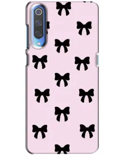 Чехол для Xiaomi Mi 9 с картинкой «Черные банты Coquette»