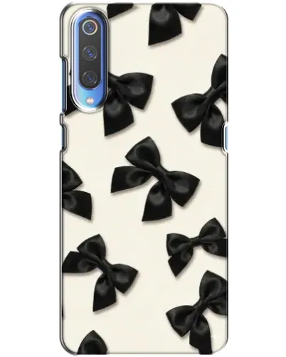 Чехол для Xiaomi Mi 9 с картинкой «Черные бантики»