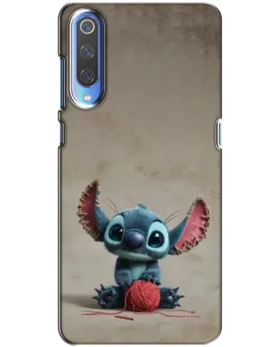 Чехол для Xiaomi Mi 9 с картинкой «Стич на коричневом фоне»