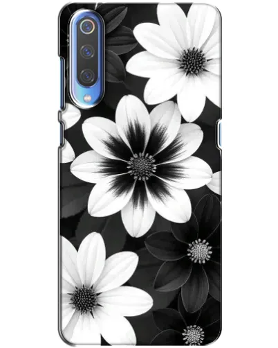 Чохол для Xiaomi Mi 9 з картинкою «Монохромні айстри»