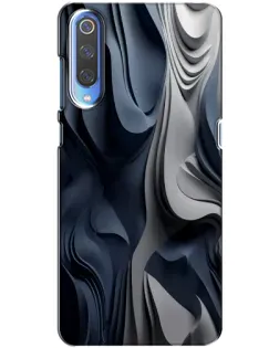 Чохол для Xiaomi Mi 9 з картинкою «Об'ємні сині складки»