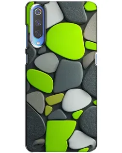 Чехол для Xiaomi Mi 9 с картинкой «Яркая неоновая галька»