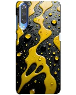 Чехол для Xiaomi Mi 9 с картинкой «Жидкое желтое золото»
