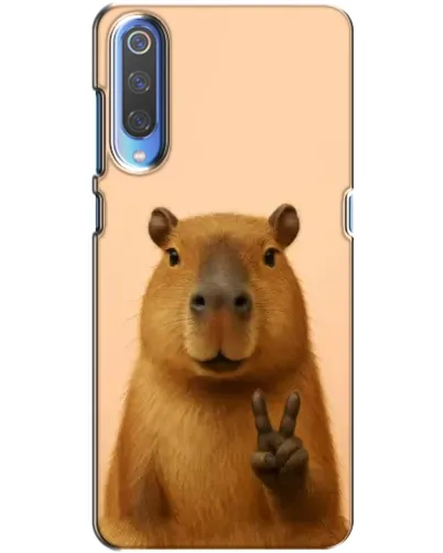 Чехол для Xiaomi Mi 9 с картинкой «Капибара виктория»
