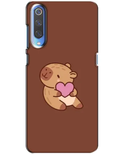 Чехол для Xiaomi Mi 9 с картинкой «Капибара с сердцем»