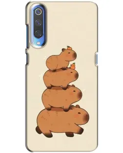 Чехол для Xiaomi Mi 9 с картинкой «Башня из капибар» Чехол для Xiaomi Mi 9 с картинкой «Башня из капибар»