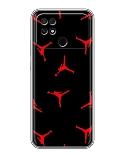 Чехол для Xiaomi POCO C40 с картинкой «Jordan Red Pattern» Чехол для Xiaomi POCO C40 с картинкой «Jordan Red Pattern»