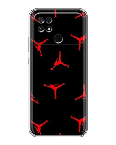 Чехол для Xiaomi POCO C40 с картинкой «Jordan Red Pattern»