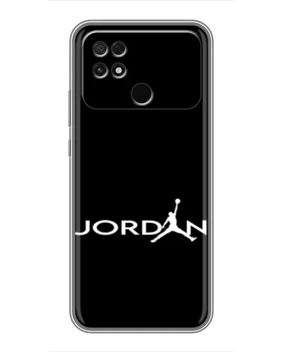 Чехол для Xiaomi POCO C40 с картинкой «Jordan White Logo»