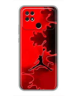 Чехол для Xiaomi POCO C40 с картинкой «Jordan Red Smoke»