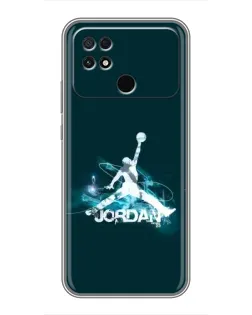 Чехол для Xiaomi POCO C40 с картинкой «Jordan Blue Fire»