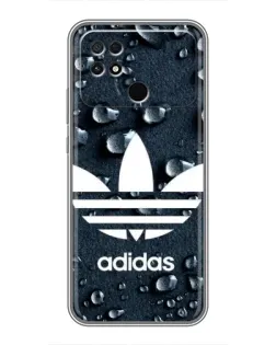 Чехол для Xiaomi POCO C40 с картинкой «Adidas Trefoil Blue»