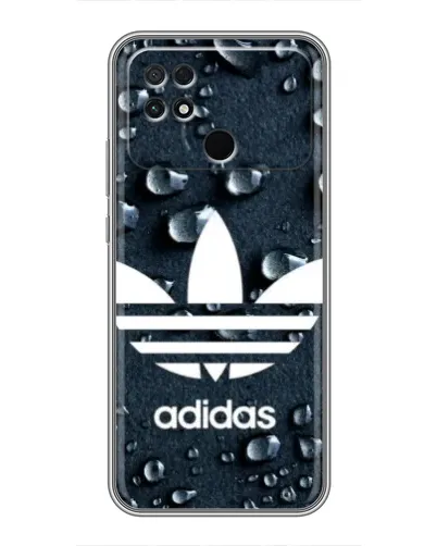 Чехол для Xiaomi POCO C40 с картинкой «Adidas Trefoil Blue»