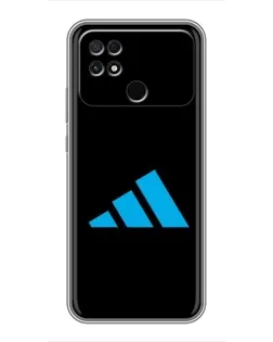 Чехол для Xiaomi POCO C40 с картинкой «Adidas Cyan Logo»