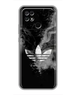 Чехол для Xiaomi POCO C40 с картинкой «Абстрактный дым Adidas»