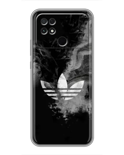 Чехол для Xiaomi POCO C40 с картинкой «Абстрактный дым Adidas»