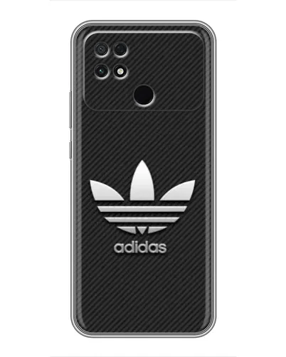 Чехол для Xiaomi POCO C40 с картинкой «Adidas Карбоновая текстура»