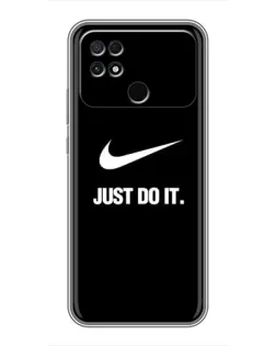 Чехол для Xiaomi POCO C40 с картинкой «Классический принт Nike»