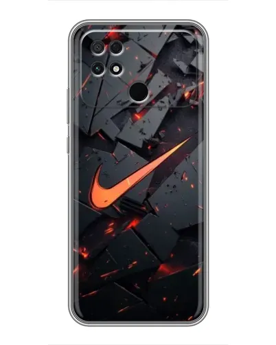 Чехол для Xiaomi POCO C40 с картинкой «Nike — эффект разломов» Чехол для Xiaomi POCO C40 с картинкой «Nike — эффект разломов»