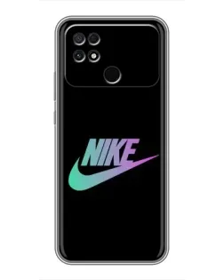 Чехол для Xiaomi POCO C40 с картинкой «Nike — городская ночь»