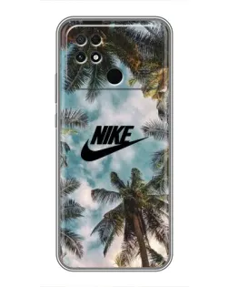 Чохол для Xiaomi POCO C40 з картинкою «Тропічний принт Nike»