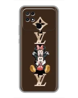 Чехол для Xiaomi POCO C40 с картинкой «LV и Микки Маус»