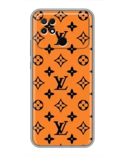 Чехол для Xiaomi POCO C40 с картинкой «Оранжевый стиль LV»