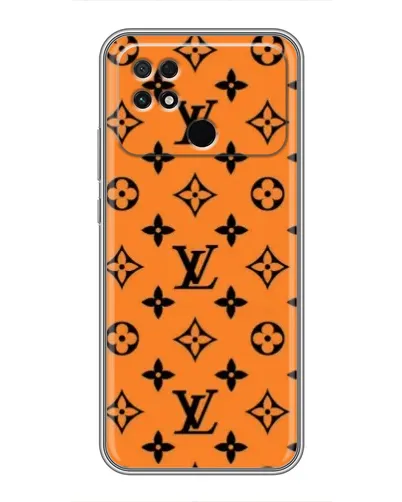 Чехол для Xiaomi POCO C40 с картинкой «Оранжевый стиль LV»