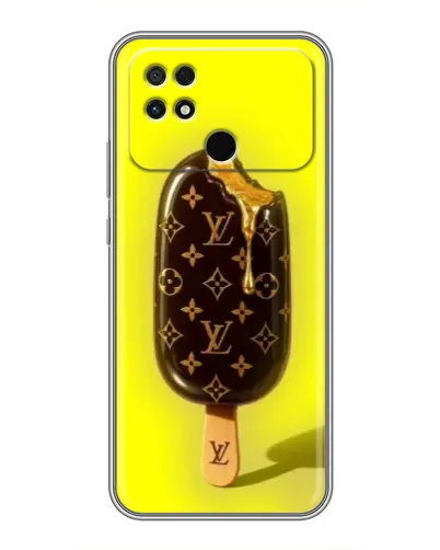 Чехол для Xiaomi POCO C40 с картинкой «Мороженое от LV»