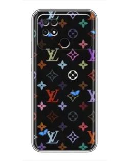 Чехол для Xiaomi POCO C40 с картинкой «Цветная монограмма LV»