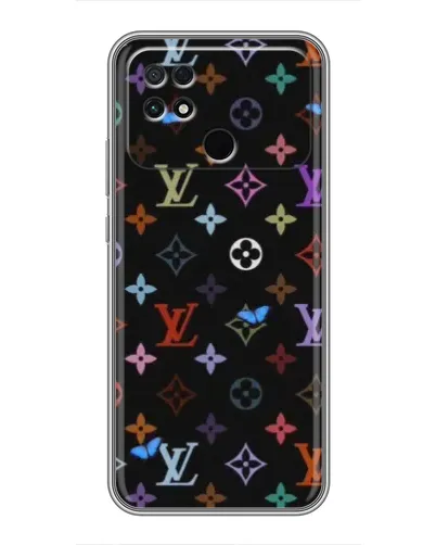 Чехол для Xiaomi POCO C40 с картинкой «Цветная монограмма LV»