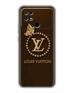 Чехол для Xiaomi POCO C40 с картинкой «LV — золотая печать»