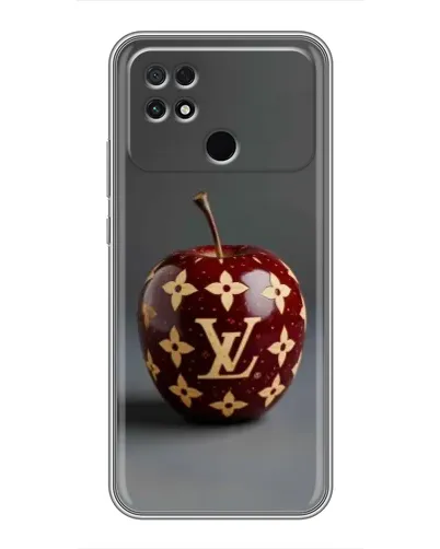 Чехол для Xiaomi POCO C40 с картинкой «Красное яблоко LV»