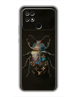 Чехол для Xiaomi POCO C40 с картинкой «LV — мраморный принт»