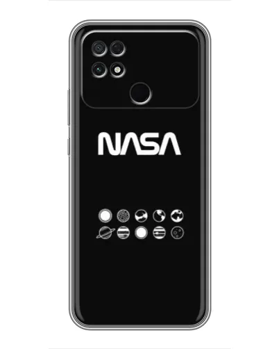 Чехол для Xiaomi POCO C40 с картинкой «NASA — технический принт» Чехол для Xiaomi POCO C40 с картинкой «NASA — технический принт»