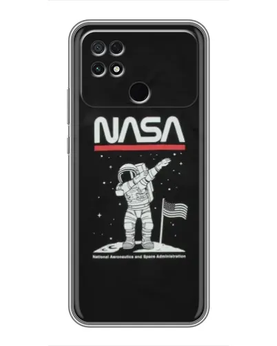 Чехол для Xiaomi POCO C40 с картинкой «NASA — шагаем по Луне» Чехол для Xiaomi POCO C40 с картинкой «NASA — шагаем по Луне»