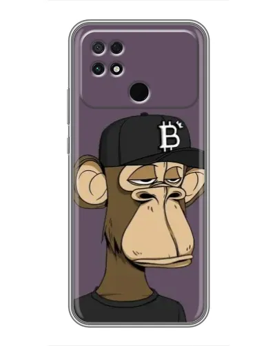 Чехол для Xiaomi POCO C40 с картинкой «Bored Ape в кепке»