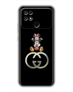 Чехол для Xiaomi POCO C40 с картинкой «Минни Маус на лого»
