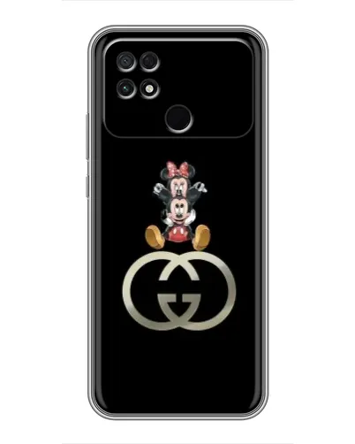 Чехол для Xiaomi POCO C40 с картинкой «Минни Маус на лого»