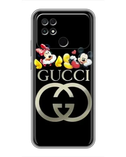 Чехол для Xiaomi POCO C40 с картинкой «Gucci — герои Disney»