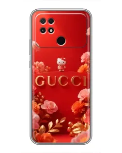Чехол для Xiaomi POCO C40 с картинкой «Gucci — золотой сад»