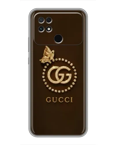 Чехол для Xiaomi POCO C40 с картинкой «Gucci — золотая бабочка»