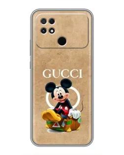 Чехол для Xiaomi POCO C40 с картинкой «Микки Маус Gucci — крафт»