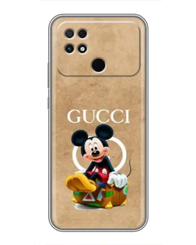 Чехол для Xiaomi POCO C40 с картинкой «Микки Маус Gucci — крафт»