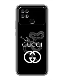 Чехол для Xiaomi POCO C40 с картинкой «Gucci — серебряная змея»