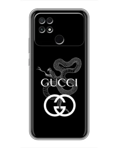 Чехол для Xiaomi POCO C40 с картинкой «Gucci — серебряная змея»
