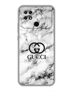 Чехол для Xiaomi POCO C40 с картинкой «Gucci — мраморный шик»