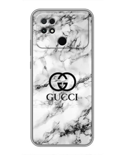 Чехол для Xiaomi POCO C40 с картинкой «Gucci — мраморный шик»
